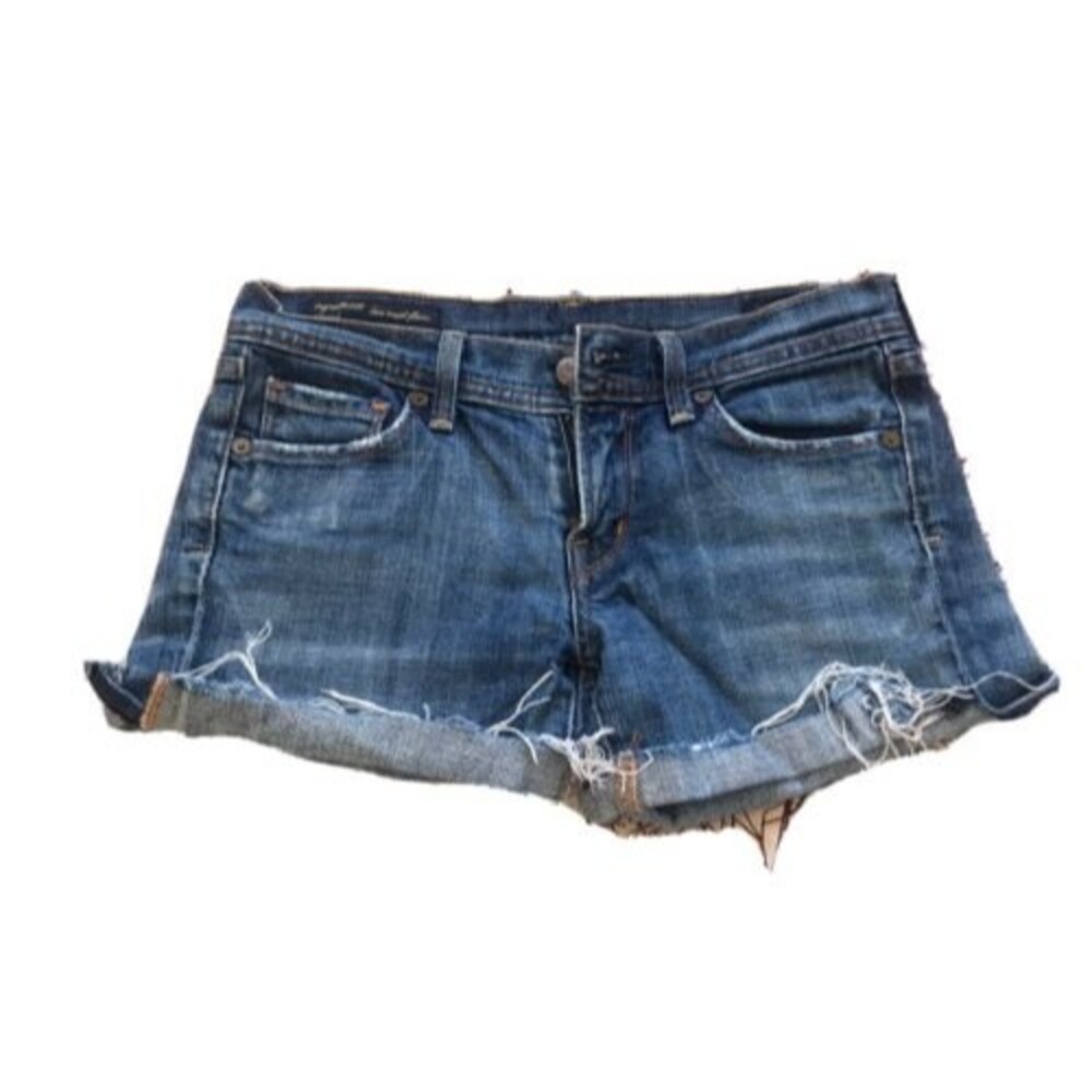 Citizens Of Humanity Womens 26 Ingrid Stretch Low Waist Flare Jeans Shorts